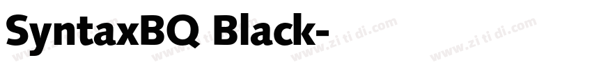 SyntaxBQ Black字体转换 SyntaxBQ Black字体转换